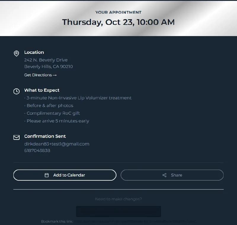 Roc Skincare Popup — Beverly Hills screenshot 3