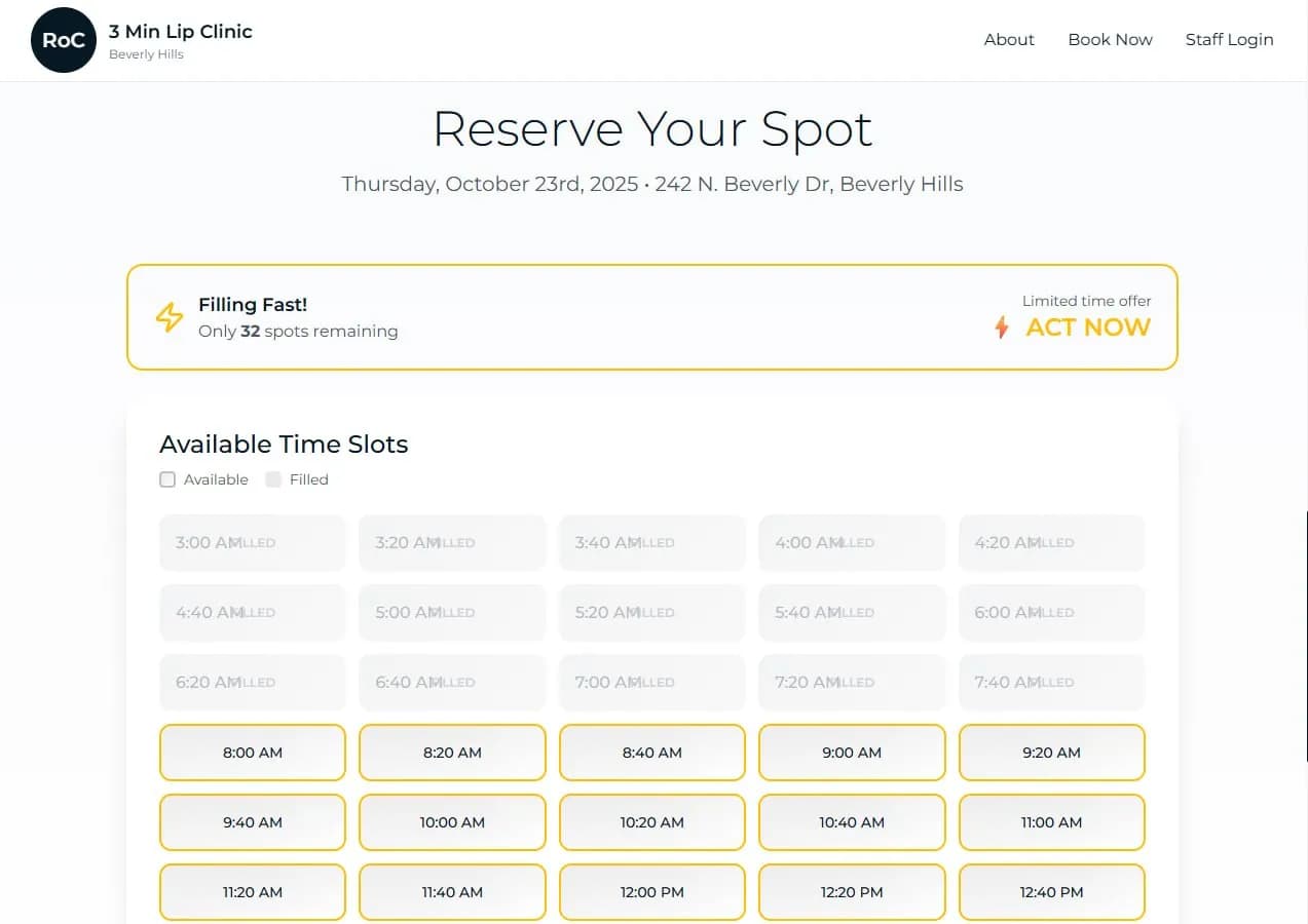 Roc Skincare Popup — Beverly Hills screenshot 2